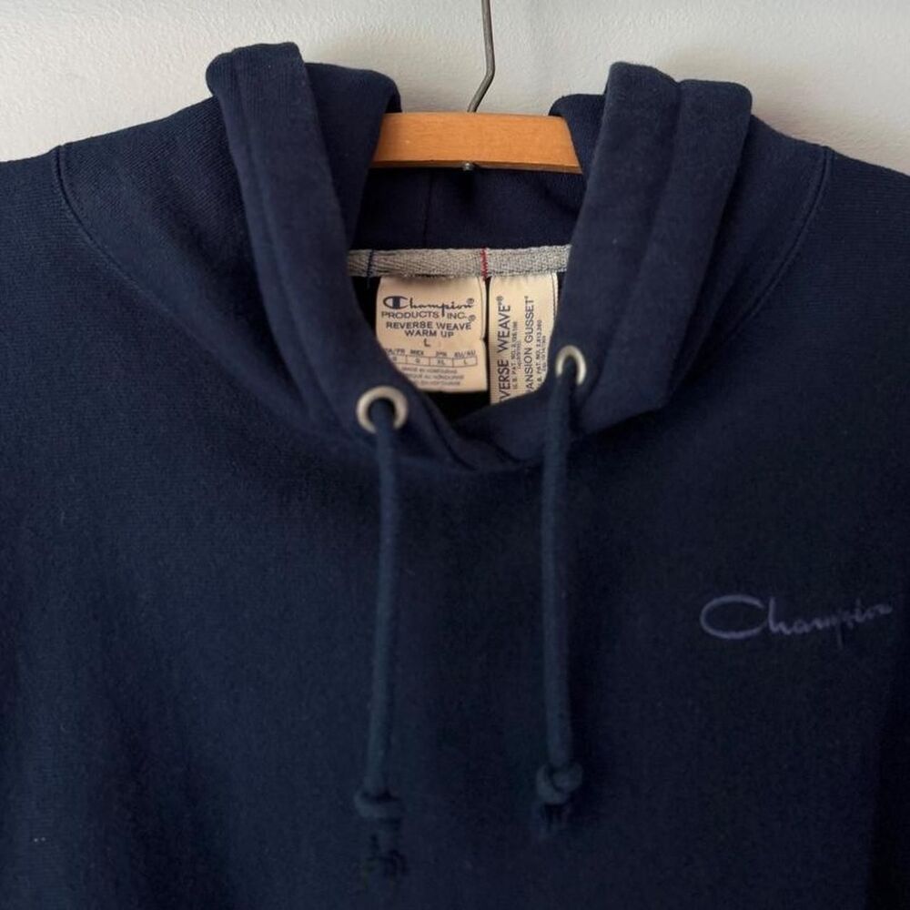 Champion navy reverse weave hoodie